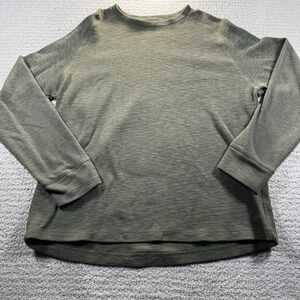 Banana Republic Men's Double Knit Long Sleeve Crewneck Olive Night Size Large